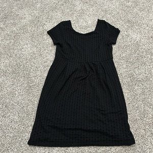 Black mid length dress